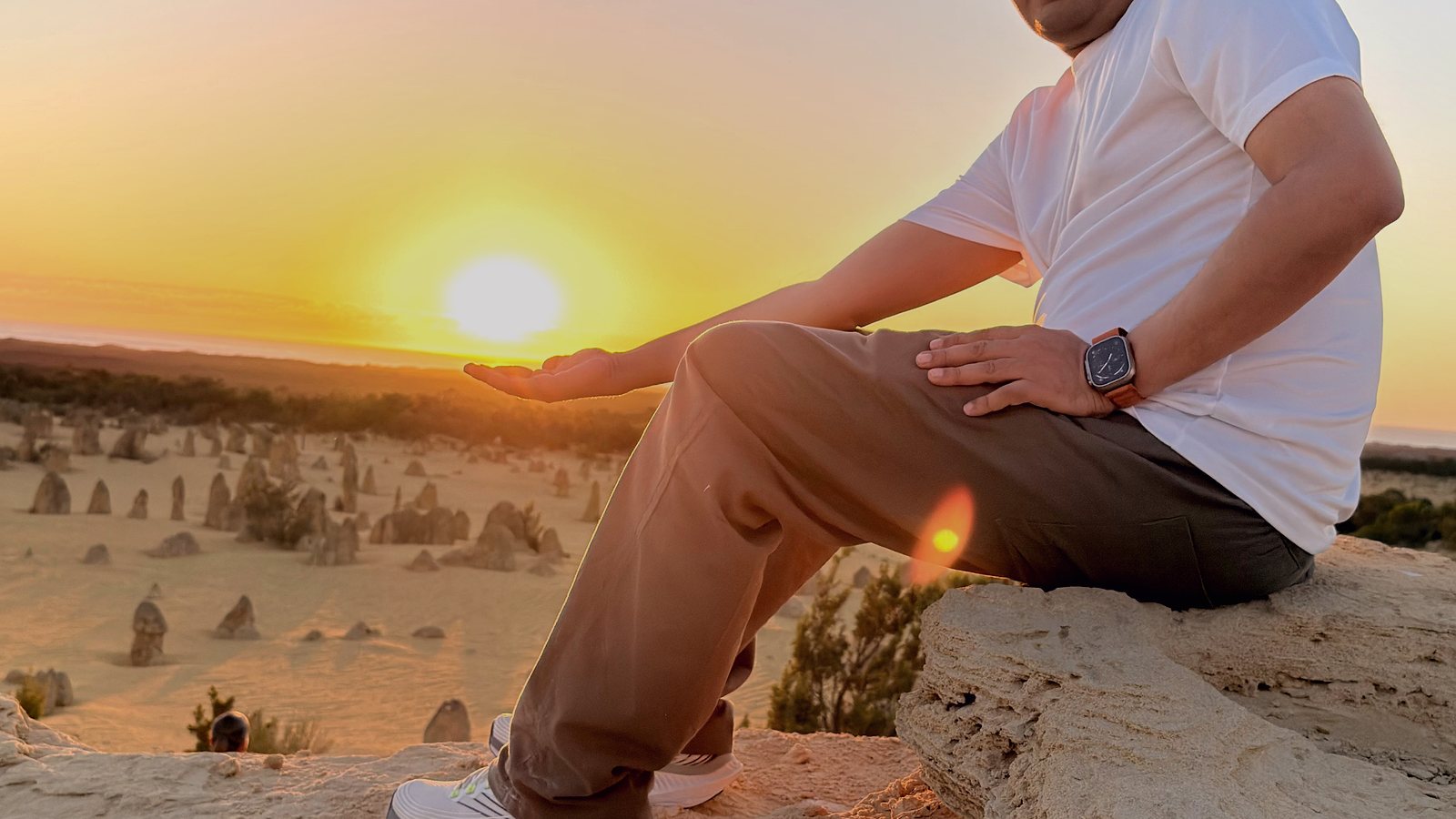 Pinnacles desert at sunset