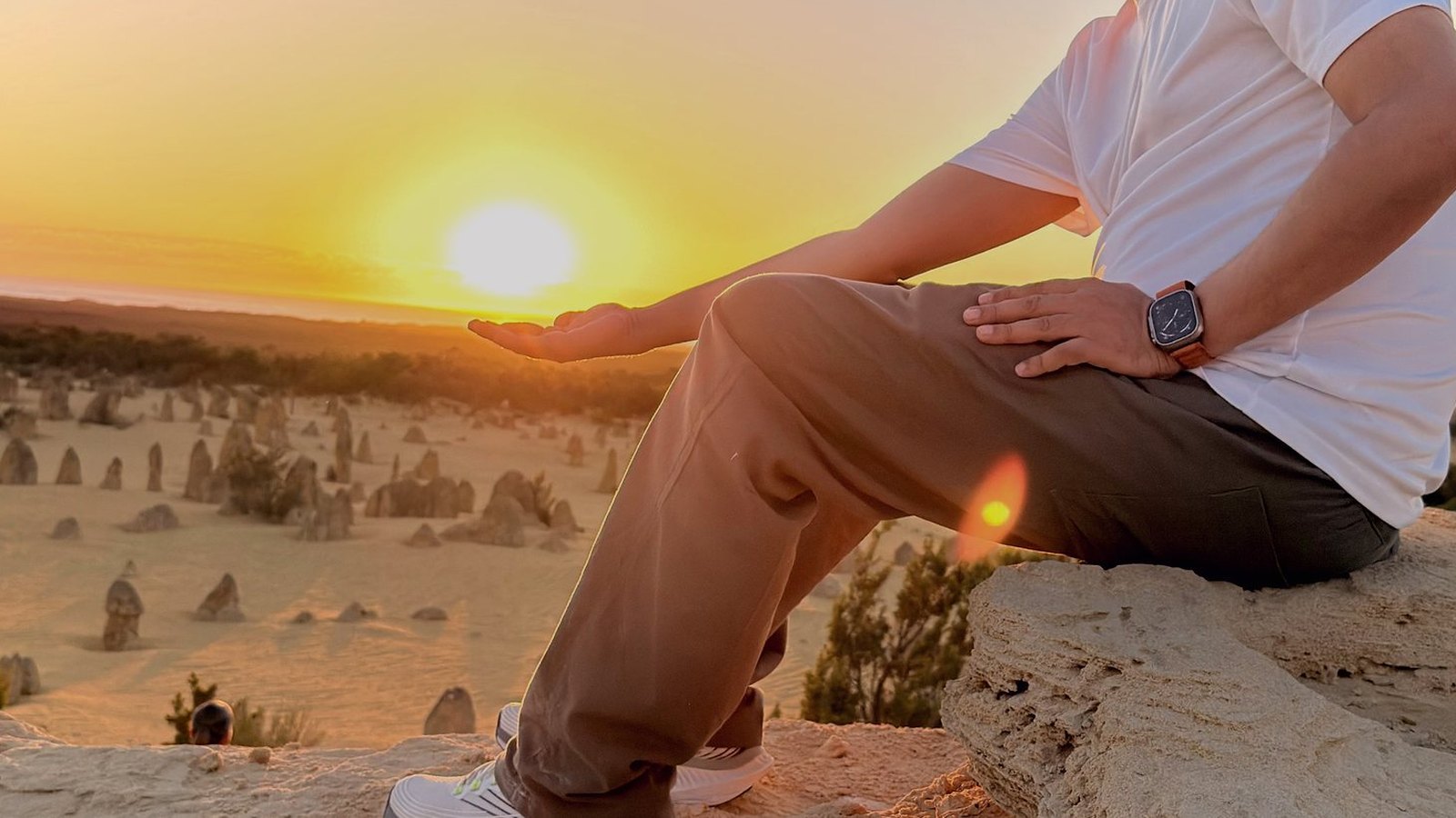 Pinnacles desert at sunset